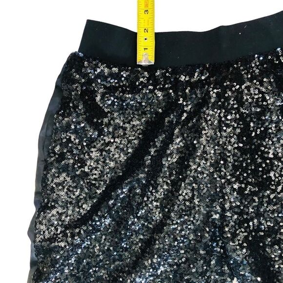 Victoria Secret Sport Pants Limited Edition Black Sequins Tuxedo Stripe Sz L - Picture 11 of 14